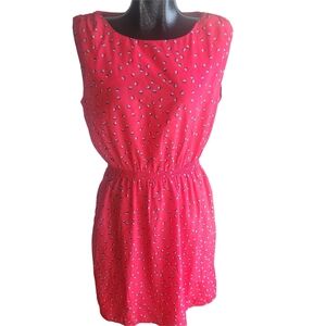 Catherine Malandrino Red Sleeveless Midi Dress L